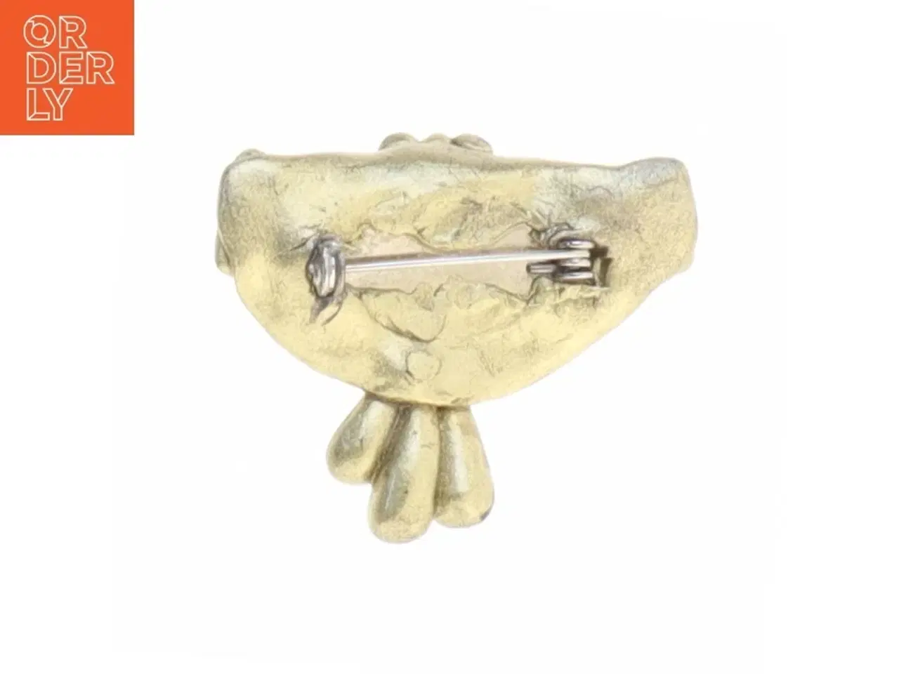 Billede 2 - Guldfarvet broche (str. 4,5 x 3,8 cm)