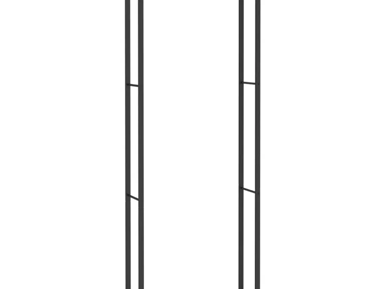 Billede 2 - Brændestativ 80x28x222 cm stål matsort