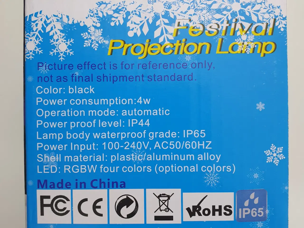 Billede 9 - NY! Udendørs Roterende HVID Snefnug Projektor