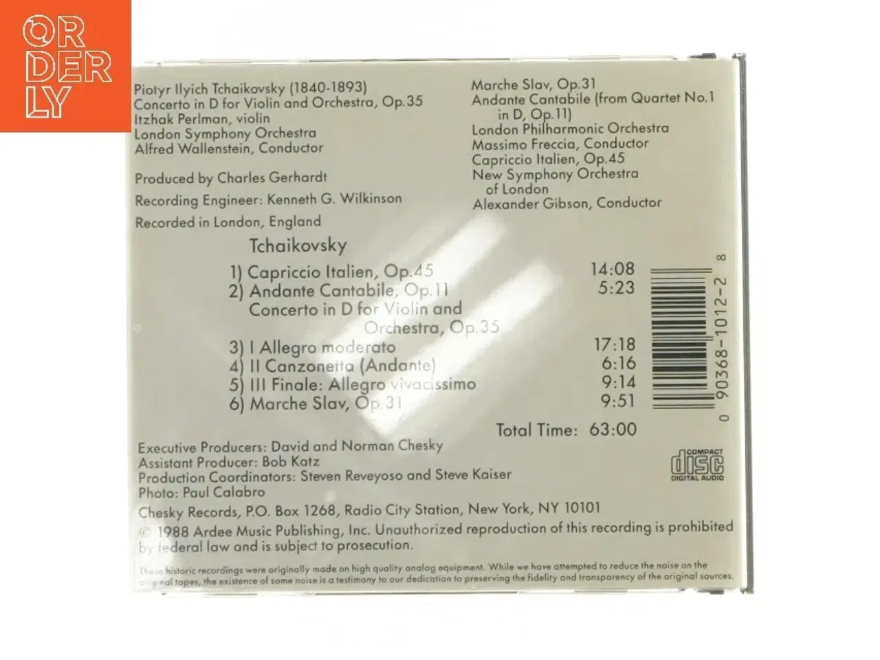 Billede 2 - CD med Itzhak Perlman og London Symphony Orchestra