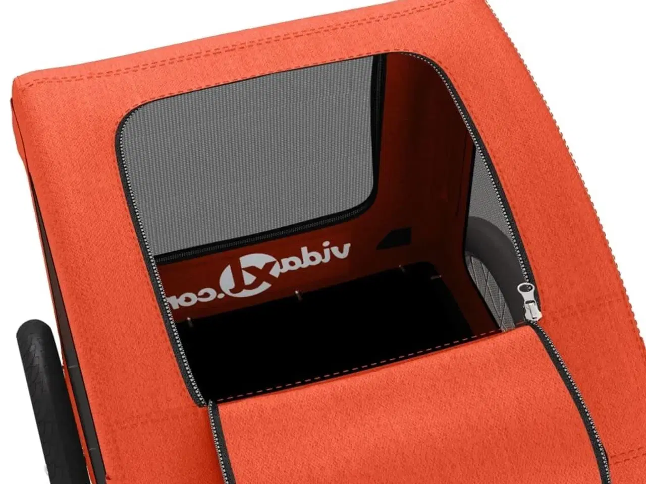 Billede 10 - Cykeltrailer til kæledyr oxfordstof og jern orange