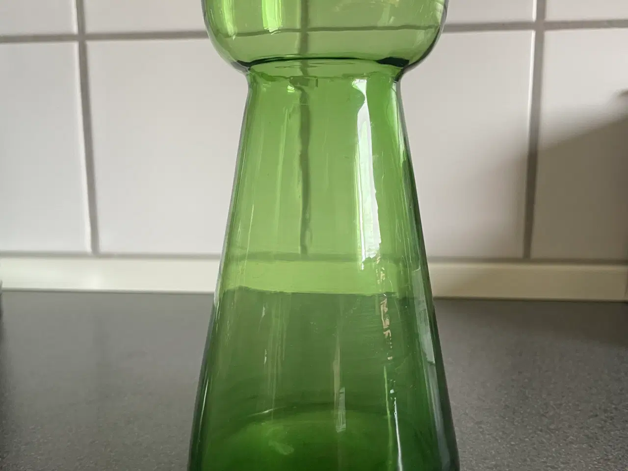 Billede 2 - Gammelt grønt hyacint glas