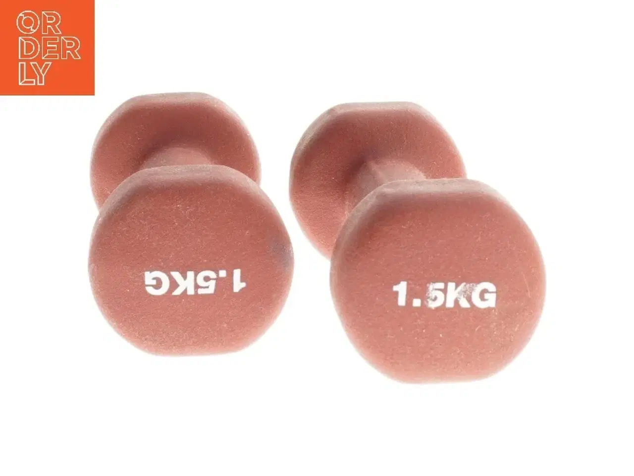 Billede 2 - Røde håndvægte 1,5 kg (str. 15,5 cm)