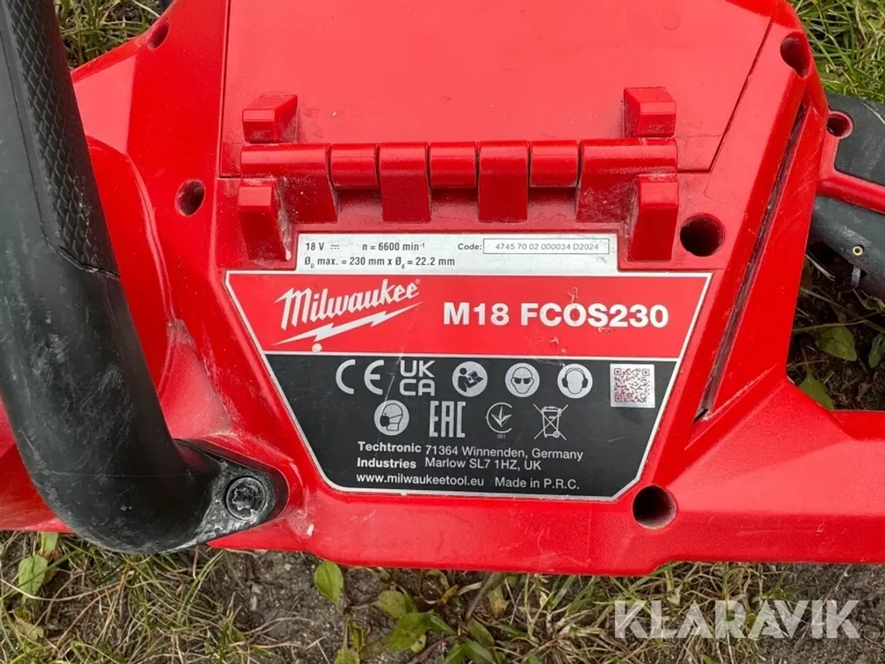 Billede 4 - Kap-/Rundsav Milwaukee M18 FCOS230 Akku - inkl. Lader og Batterier