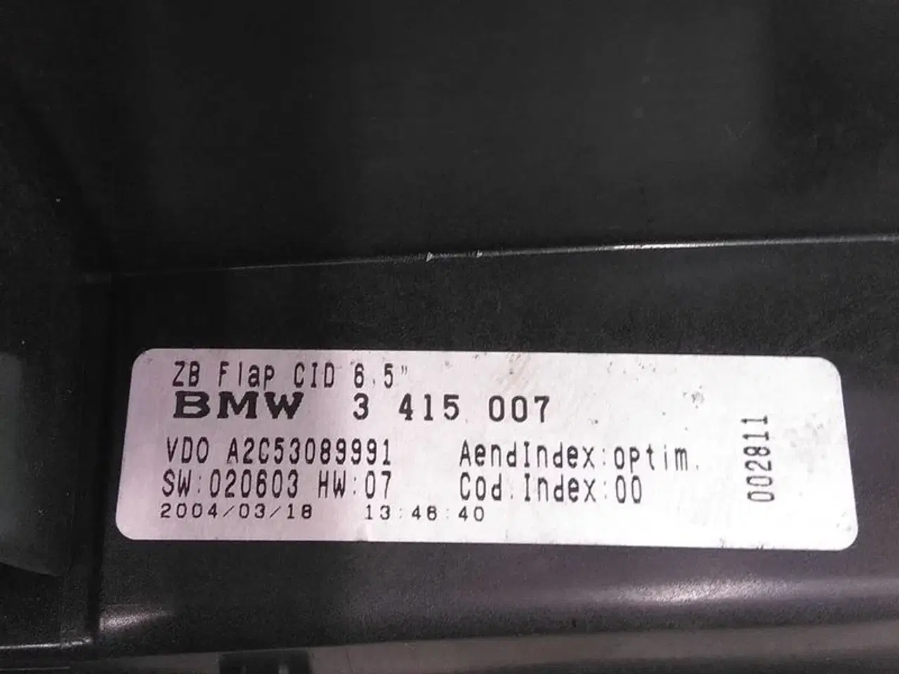 Billede 4 - Central information Display sort K23169 BMW X3 (E83) X3LCI (E83LCI)