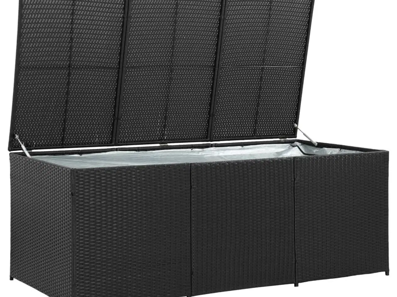 Billede 3 - Opbevaringskasse til haven 180x90x70 cm polyrattan sort