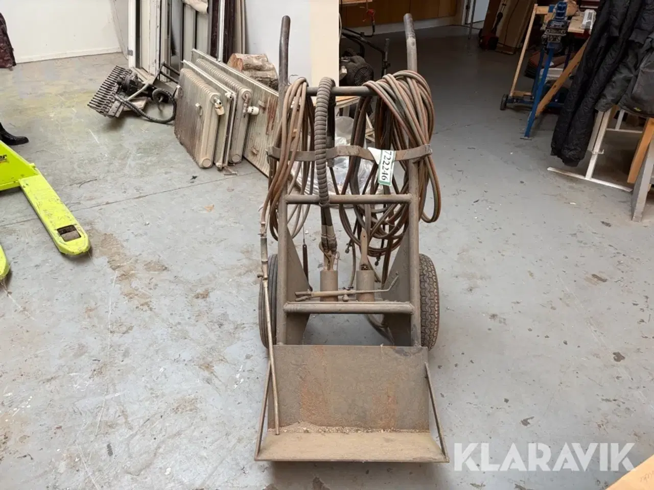 Billede 8 - Vogn til skærebrænder med slanger til