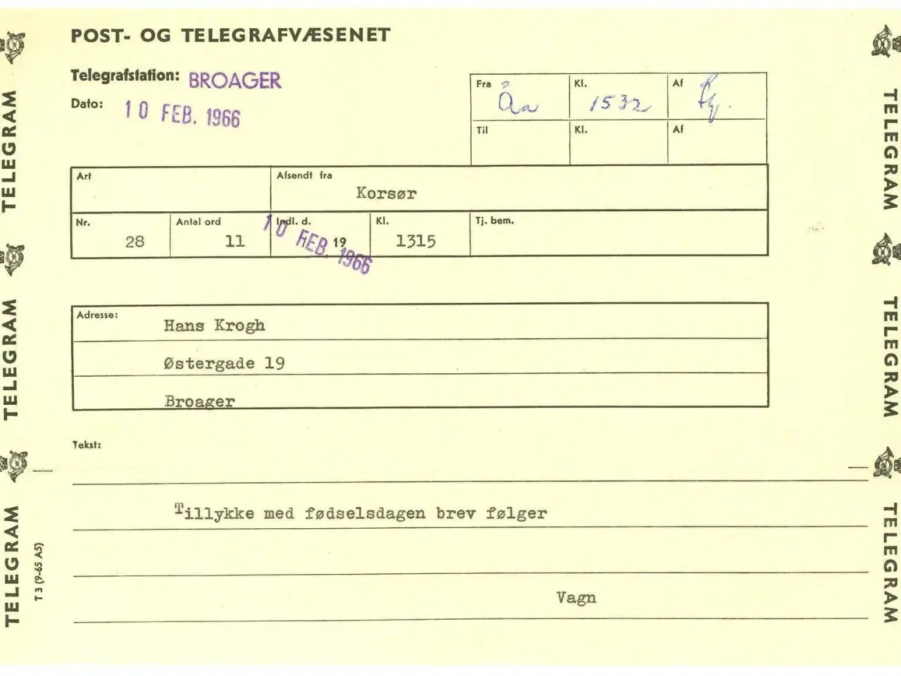 Billede 1 - Broager Telegrafstation 1966