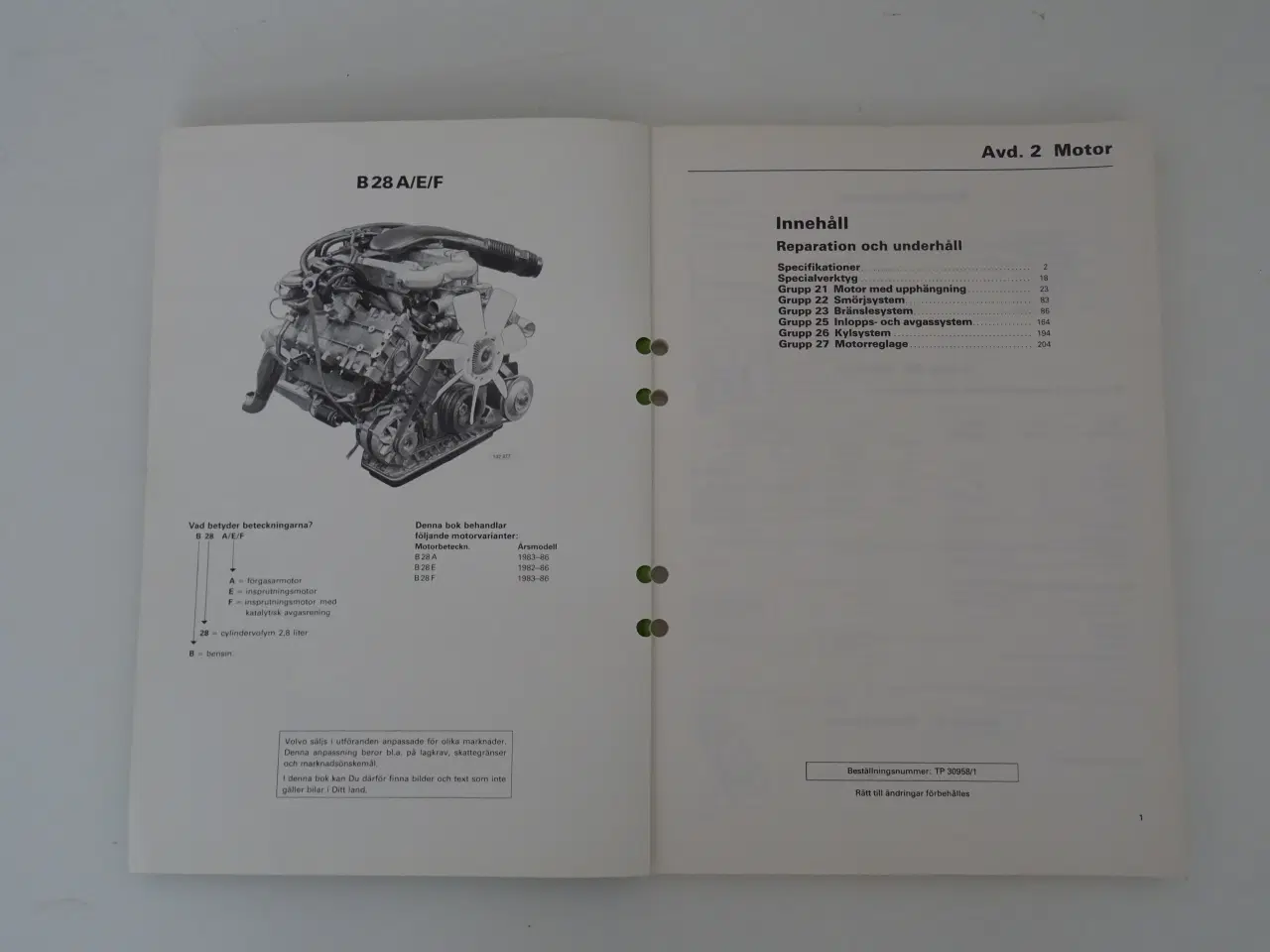 Billede 2 - Værkstedshåndbog original til Volvo 760 GLE