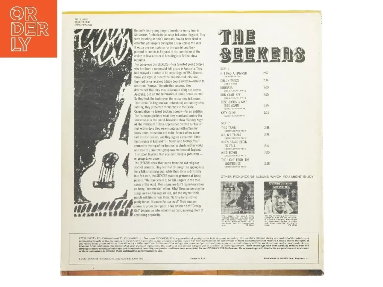 Billede 2 - The Seekers - Vinyl Album fra Pickwick