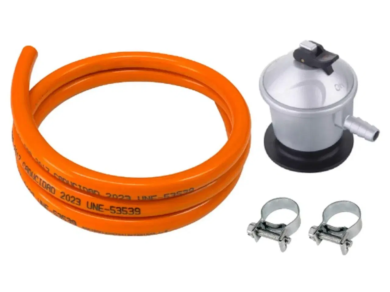 Billede 1 - Gasregulator til butan Vitrokitchen KIT500 - 1,5 m slange