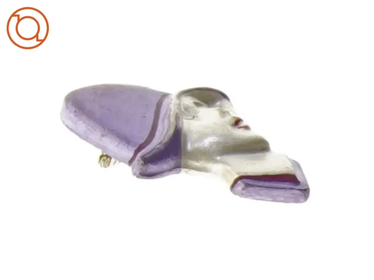Billede 4 - Art Deco Damehoved med Hat Broche fra Knorr (str. 5 x 4 cm)