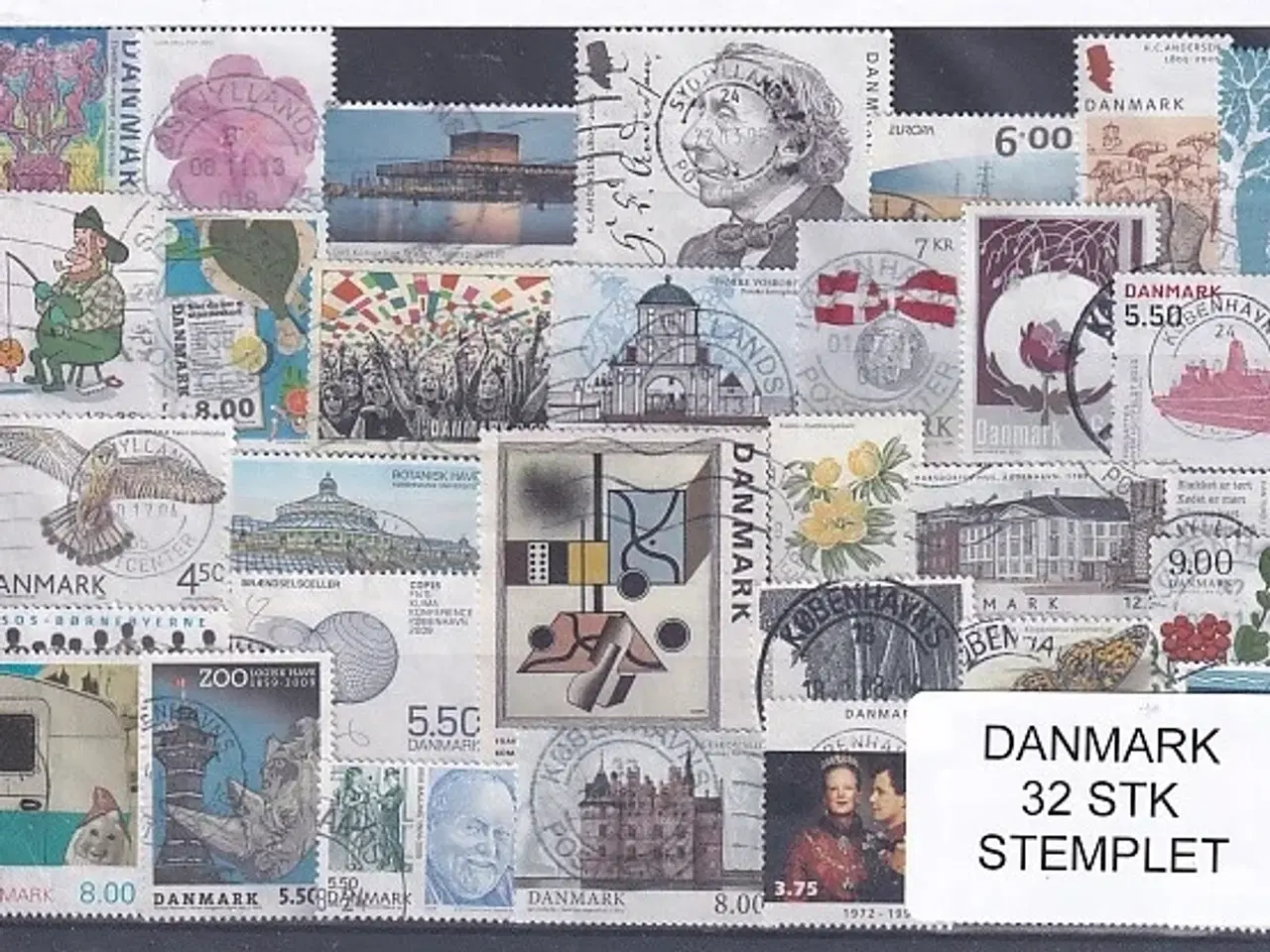 Billede 1 - Danmark Samling - 32 Stk. Stemplet/Ustemplet