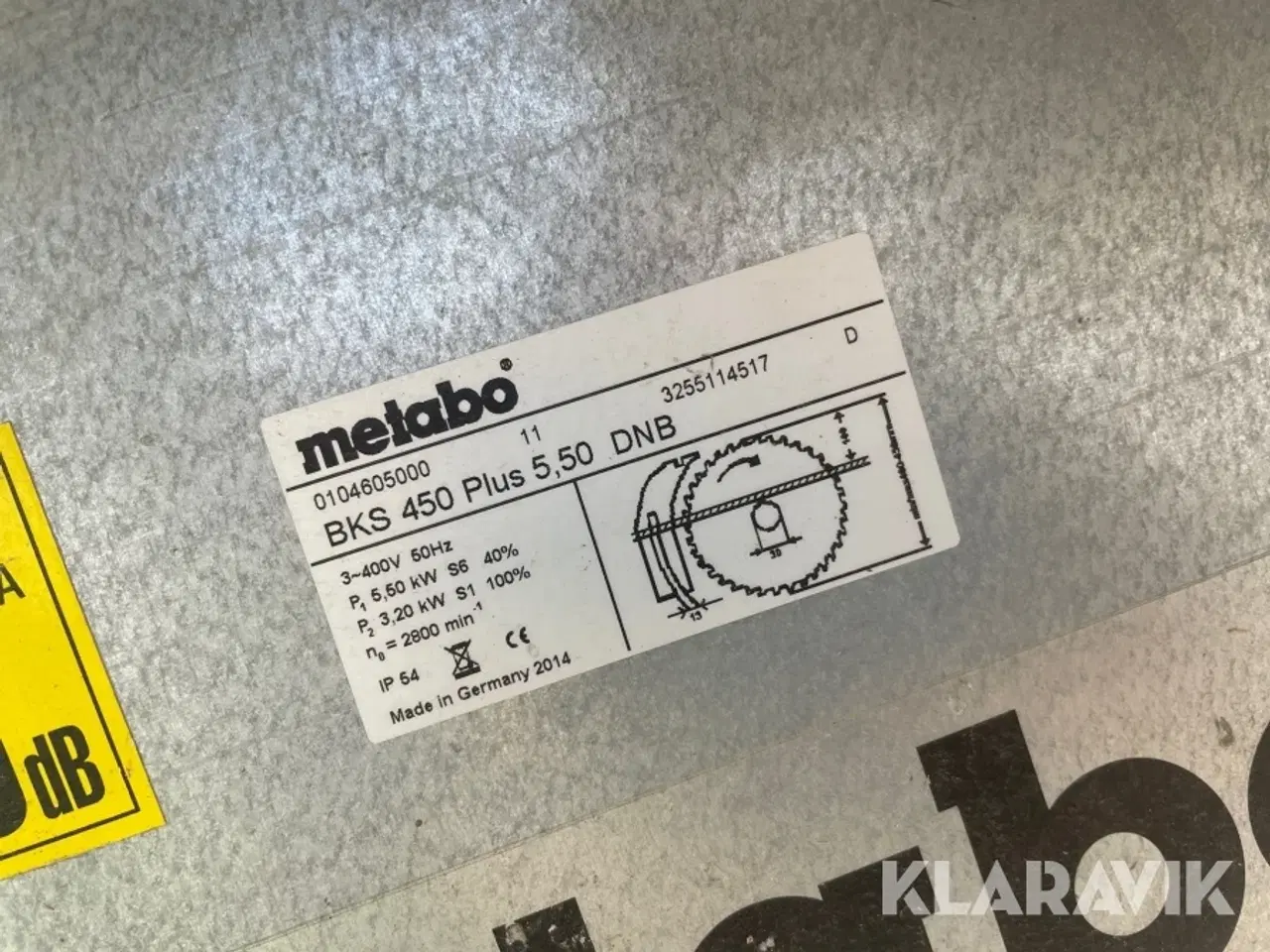 Billede 12 - Rundsav Metabo BKS 450 plus