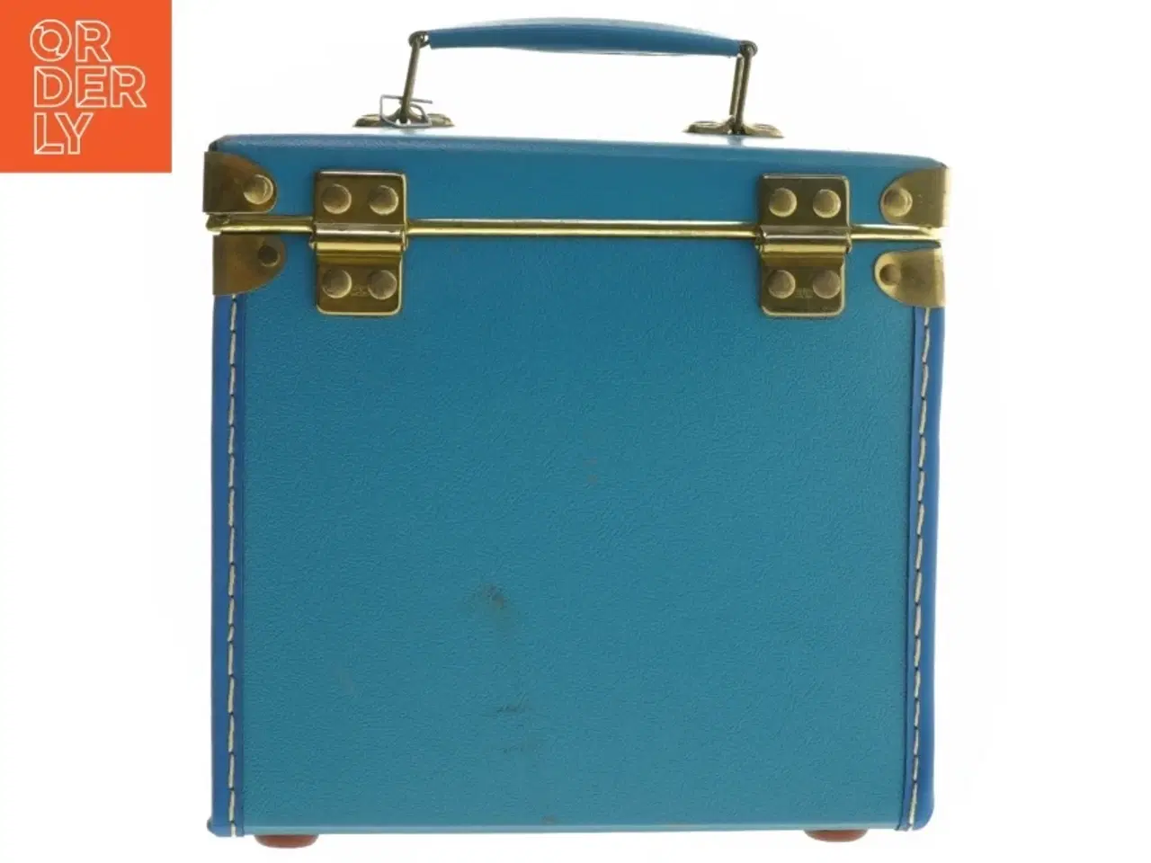 Billede 3 - Blå retro opbevaringsbox (str. 20x12,5x20 cm)