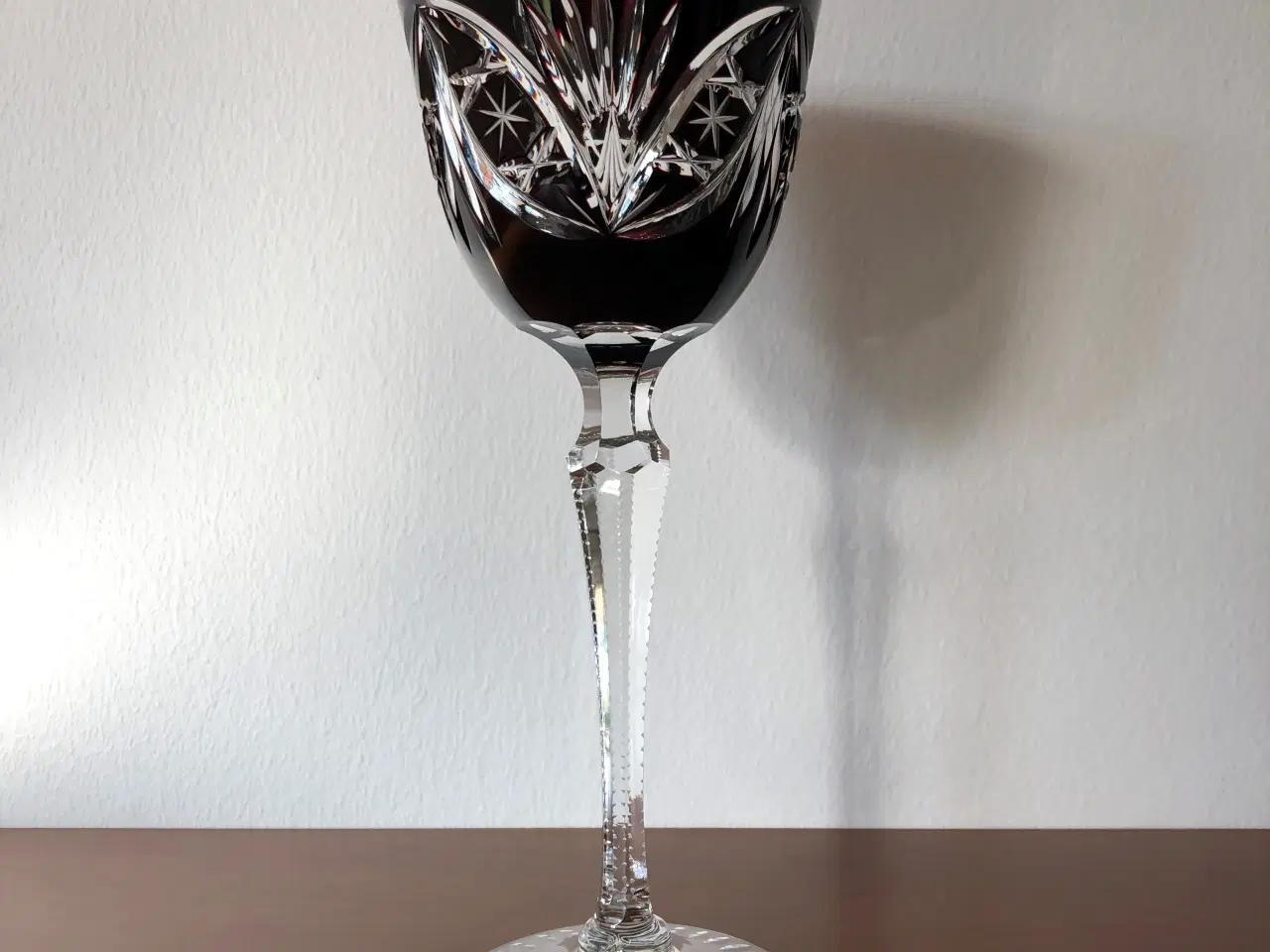 Billede 1 - Bøhmisk krystal rødvinsglas