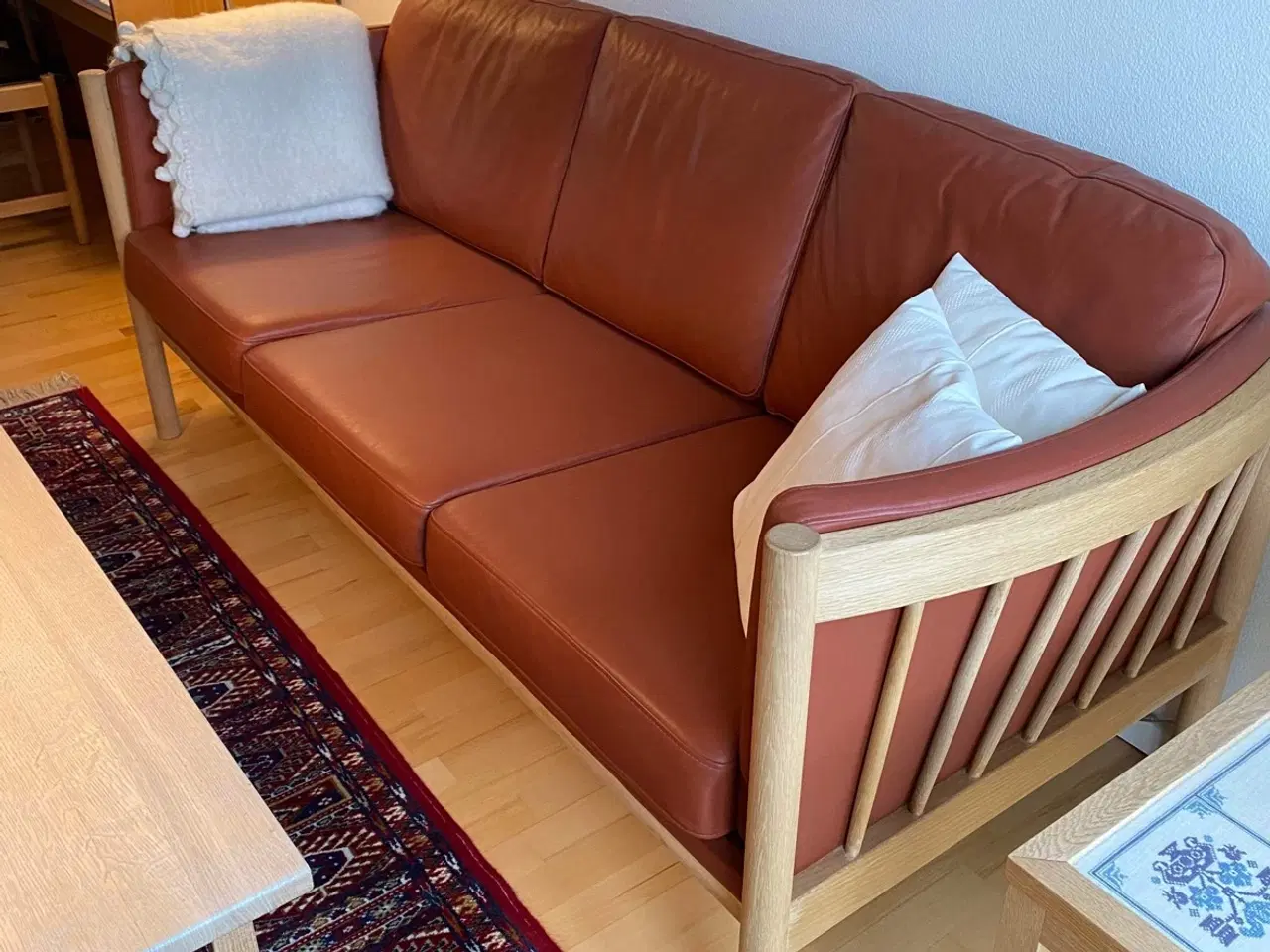 Billede 4 - Flot læder sofa og stol