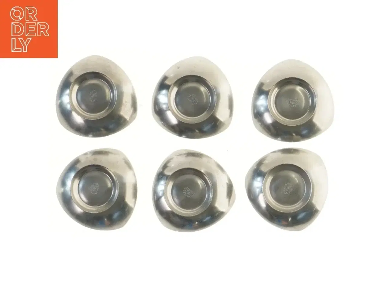 Billede 3 - 6 Rustfrie stål aske bægre (str. 6 styk, ø 8 cm)