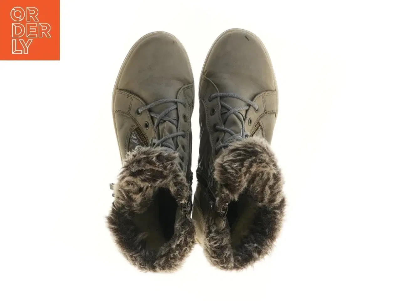 Billede 2 - Grå vinterstøvler med pelsfor, str. 40 fra Willow (str. 40 )