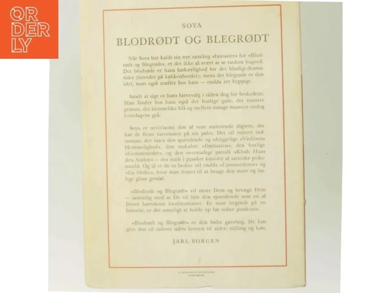 Billede 3 - Blodrødt og Blegrødt af Soya (Bog)
