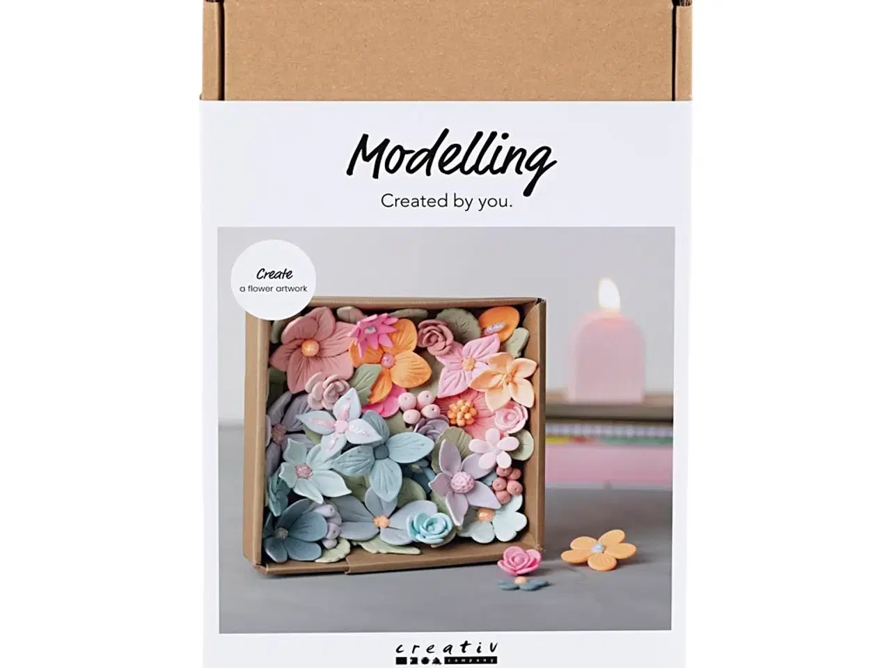 Billede 1 - DIY Blomster Kit i Silk Clay® - Pastelfarver