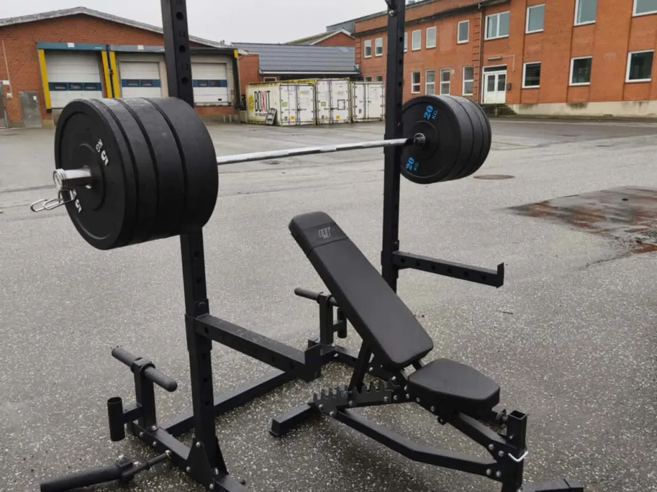 Billede 9 - Komplet Squat Rack Sæt 100kg – Bænk, Ol Stang