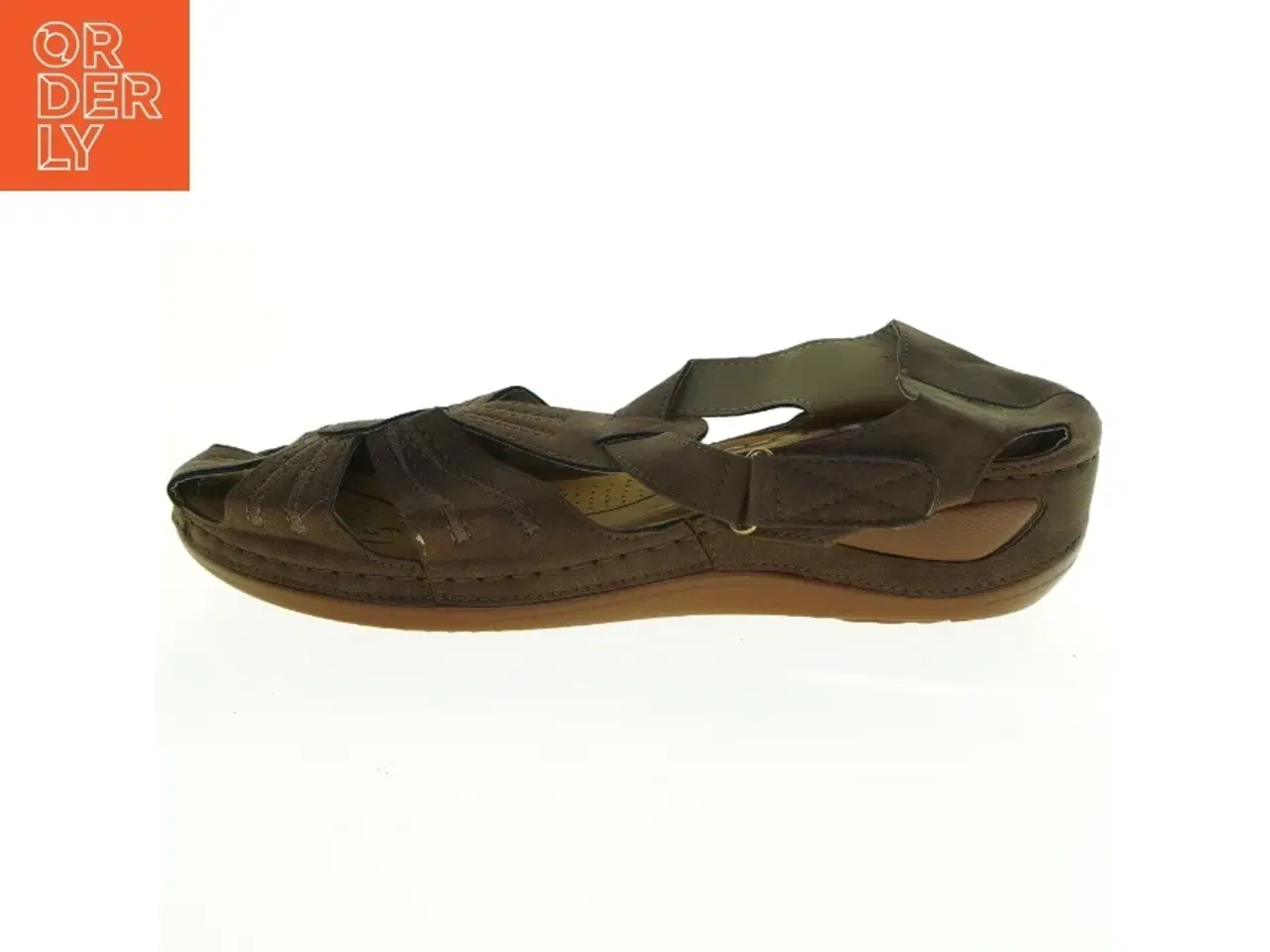 Billede 1 - Brune læder sandaler (str. 43)