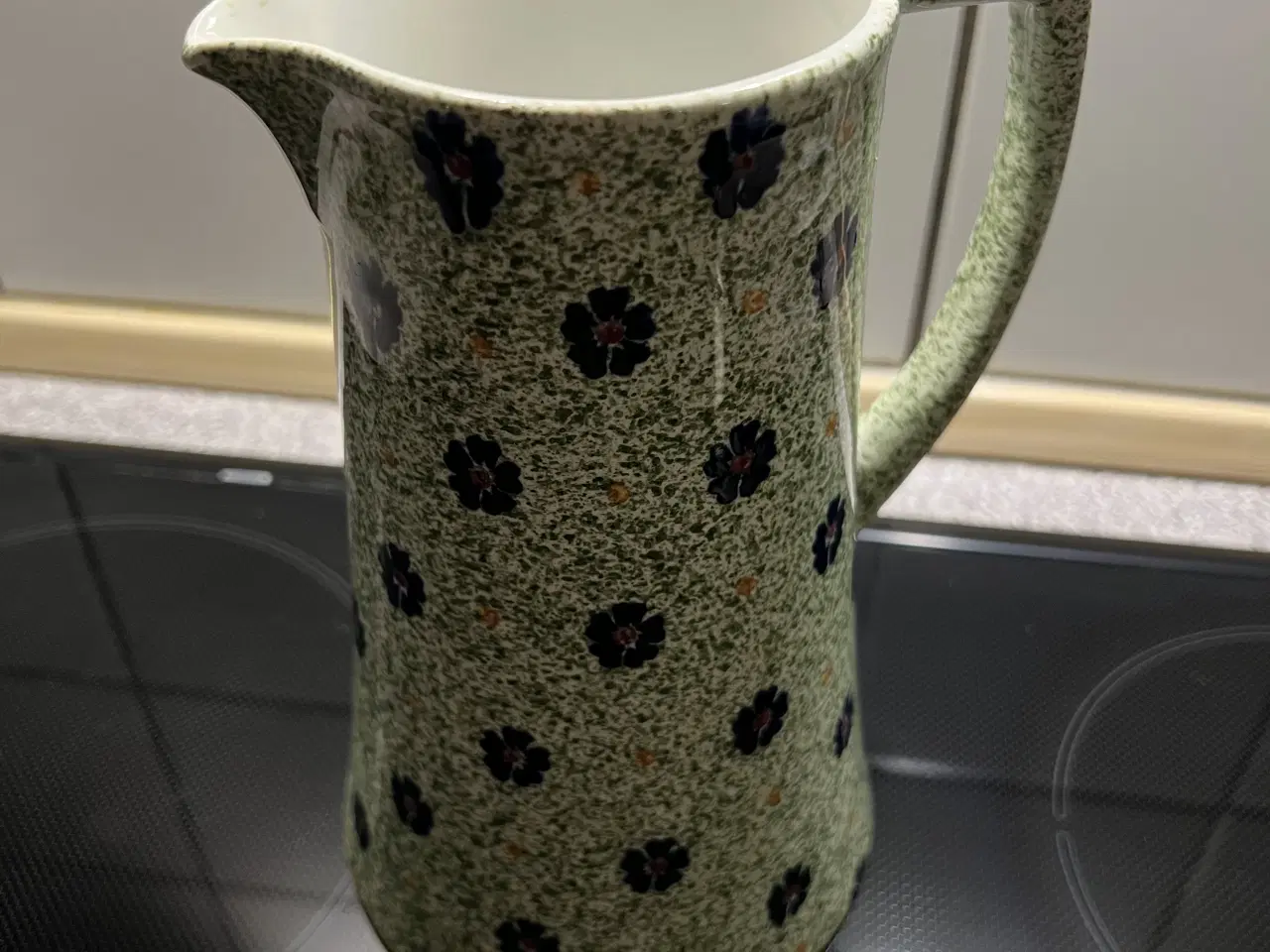 Billede 2 - Société Céramique kande med blomstermønster