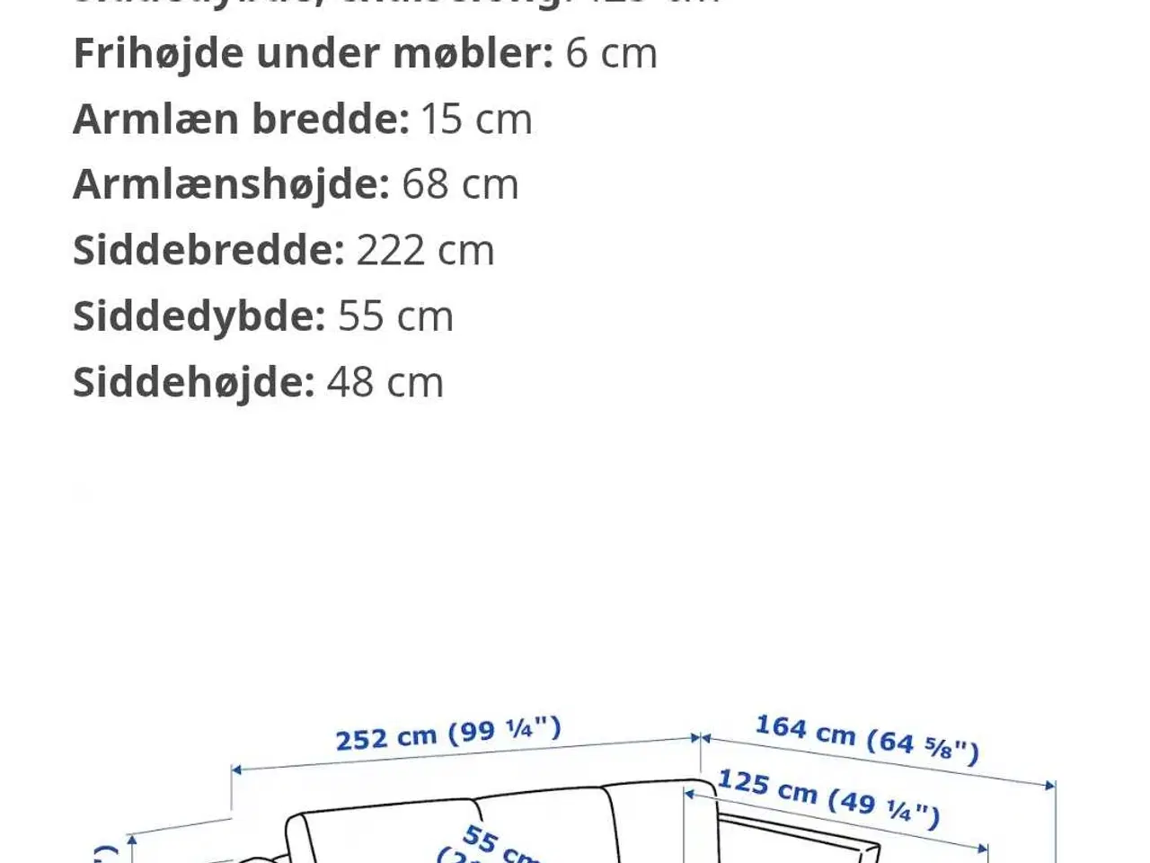 Billede 2 - Sofa med chaiselong