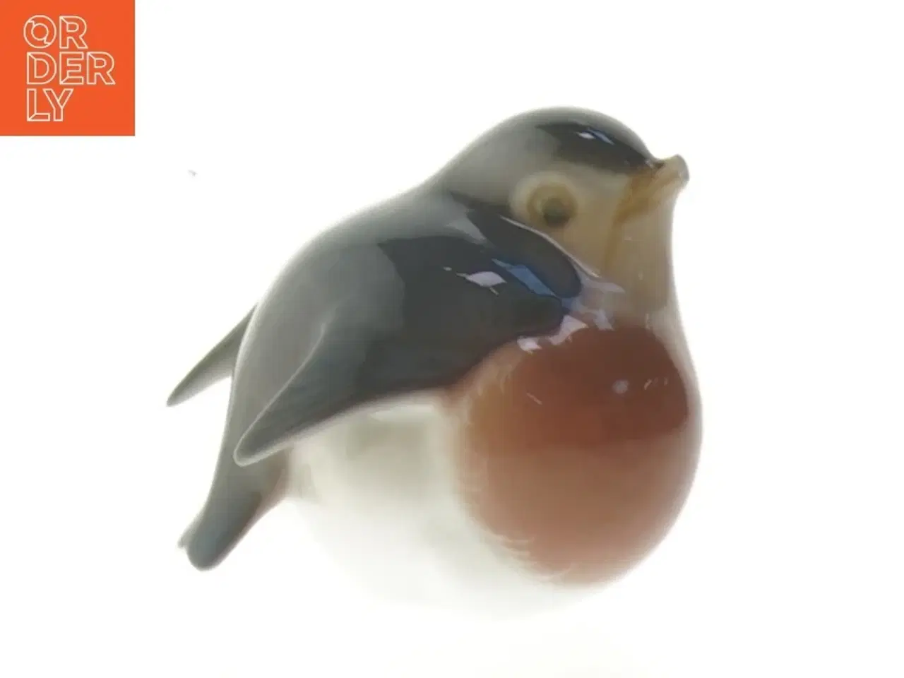 Billede 1 - Porcelænsfugl rødkælk  (str. 7 cm)