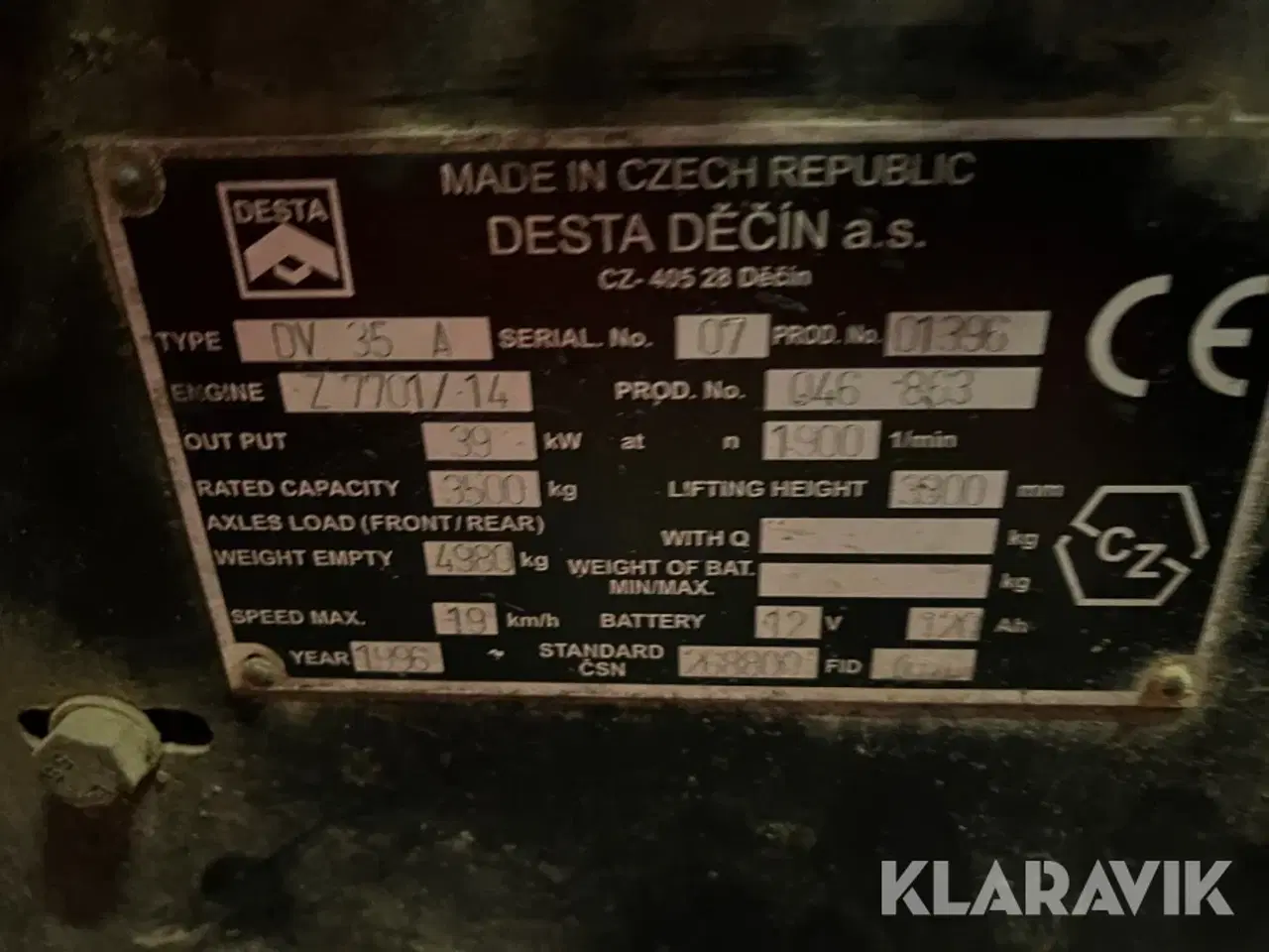 Billede 9 - Gaffeltruck Desta DV35 A