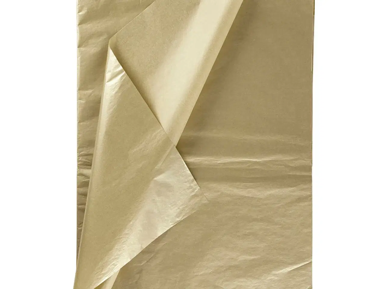 Billede 1 - Guld Silkepapir 50x70 cm - 6 ark til kreative projekter