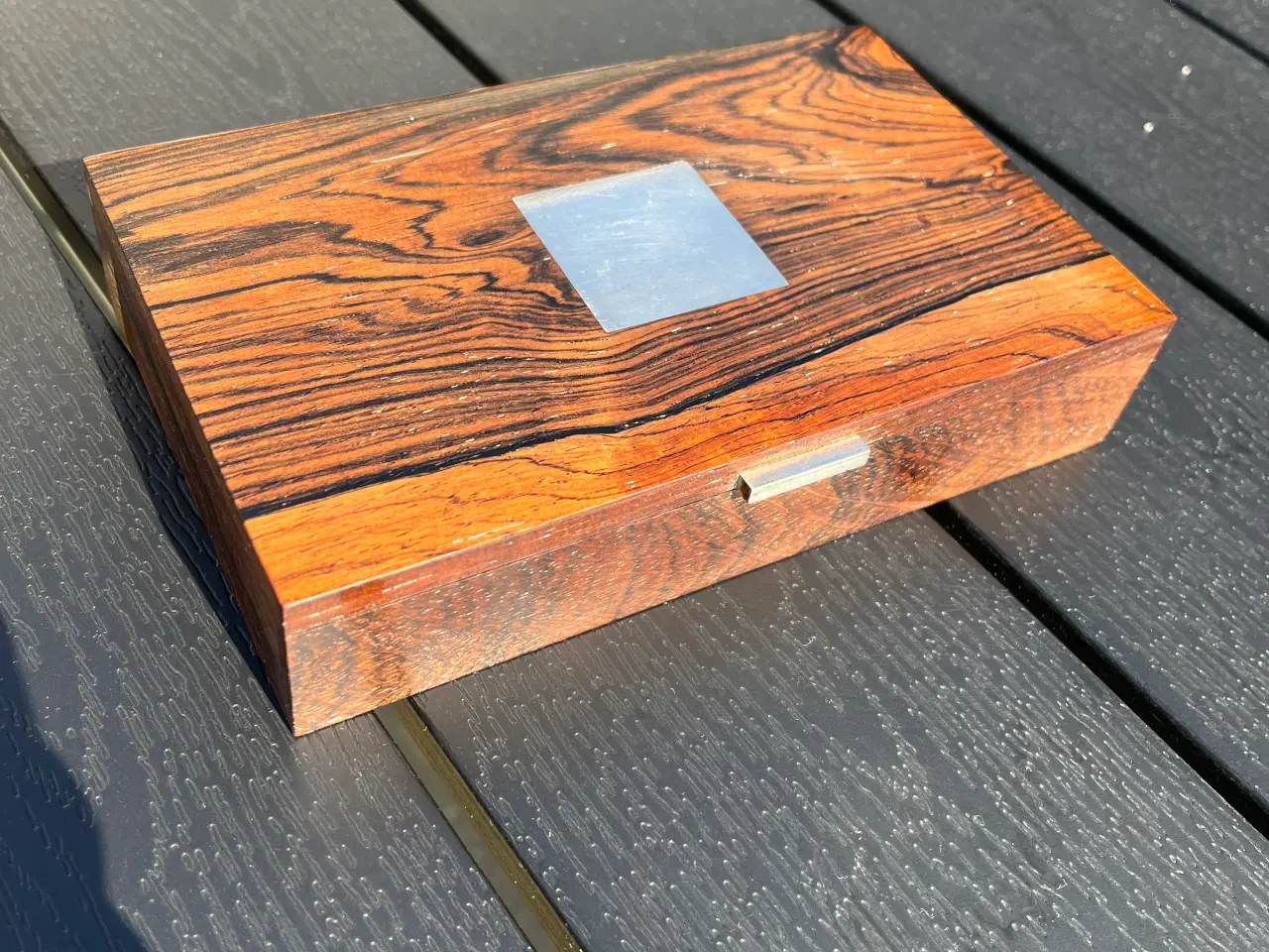 Billede 1 - Hans Hansen palisanderskrin med indlagt sølv