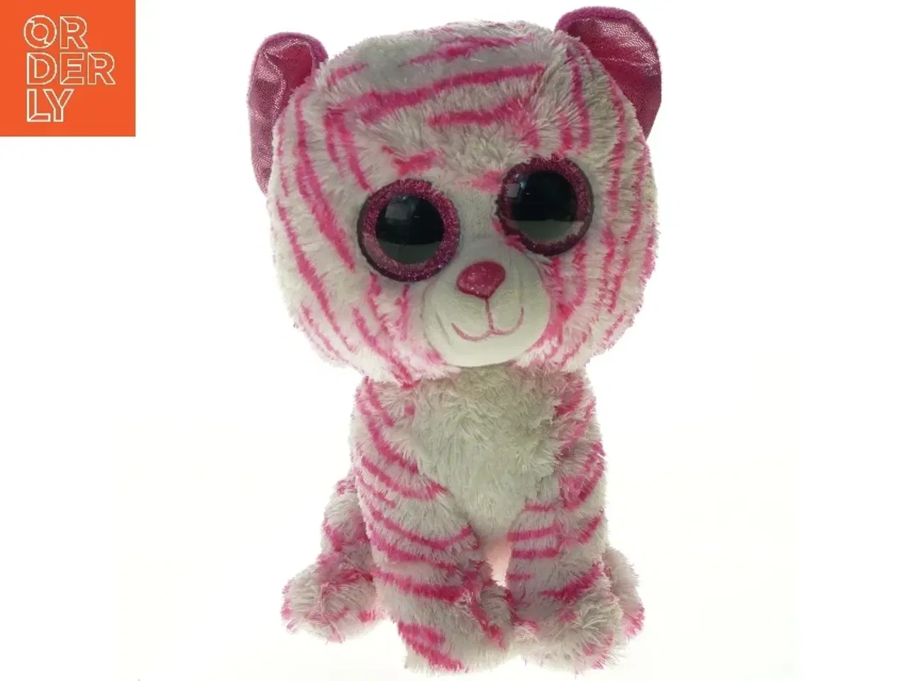 Billede 1 - Stripet plysbamse fra Ty (str. 24 x 11 cm)