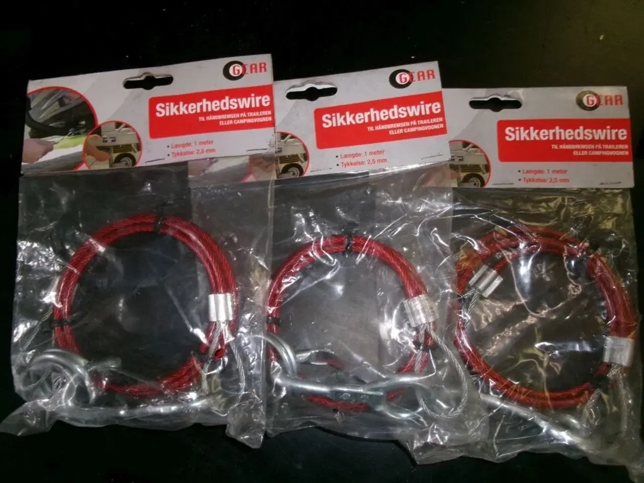 Billede 1 - 3 stk. sikkerhedswire GEAR