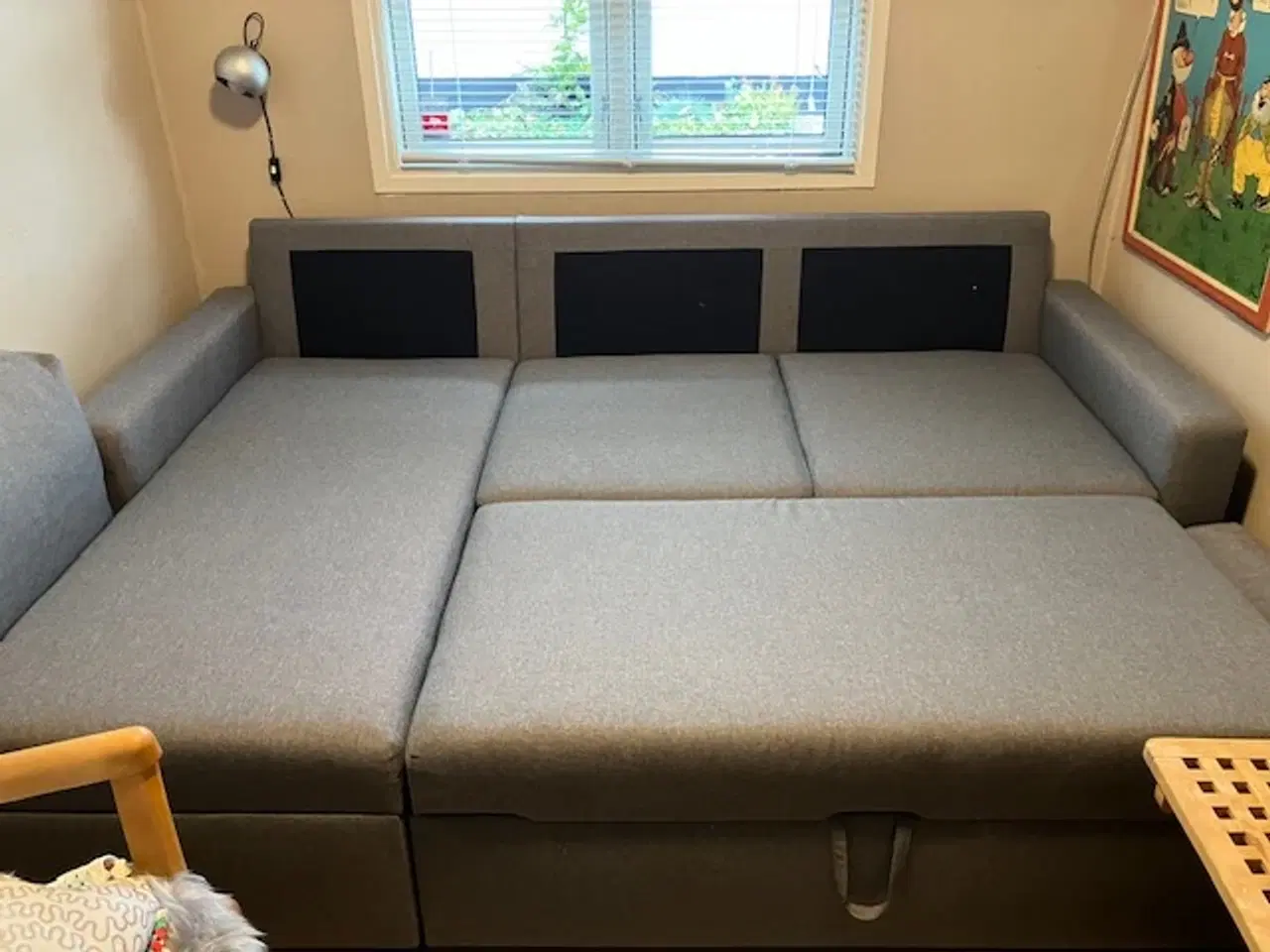 Billede 2 - sofa med chaiselong/sovesofa