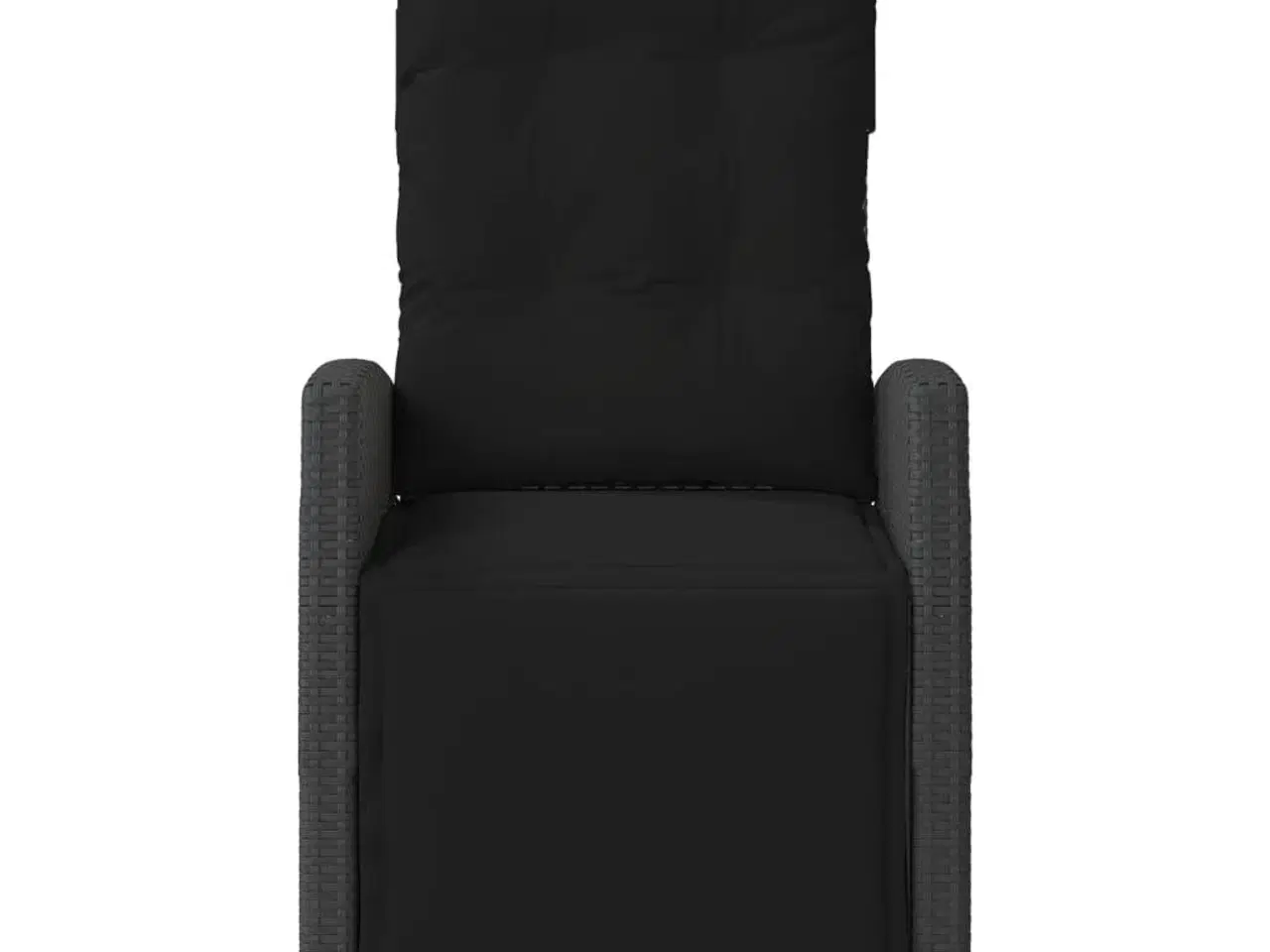 Billede 4 - Havestol med justerbart ryglæn og fodstøtte polyrattan sort