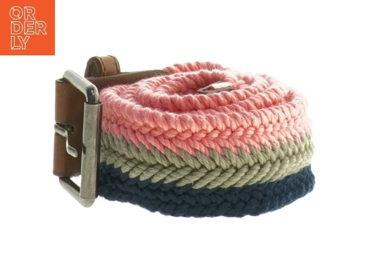 Billede 2 - Farvet flettet bælte (str. 84 cm)