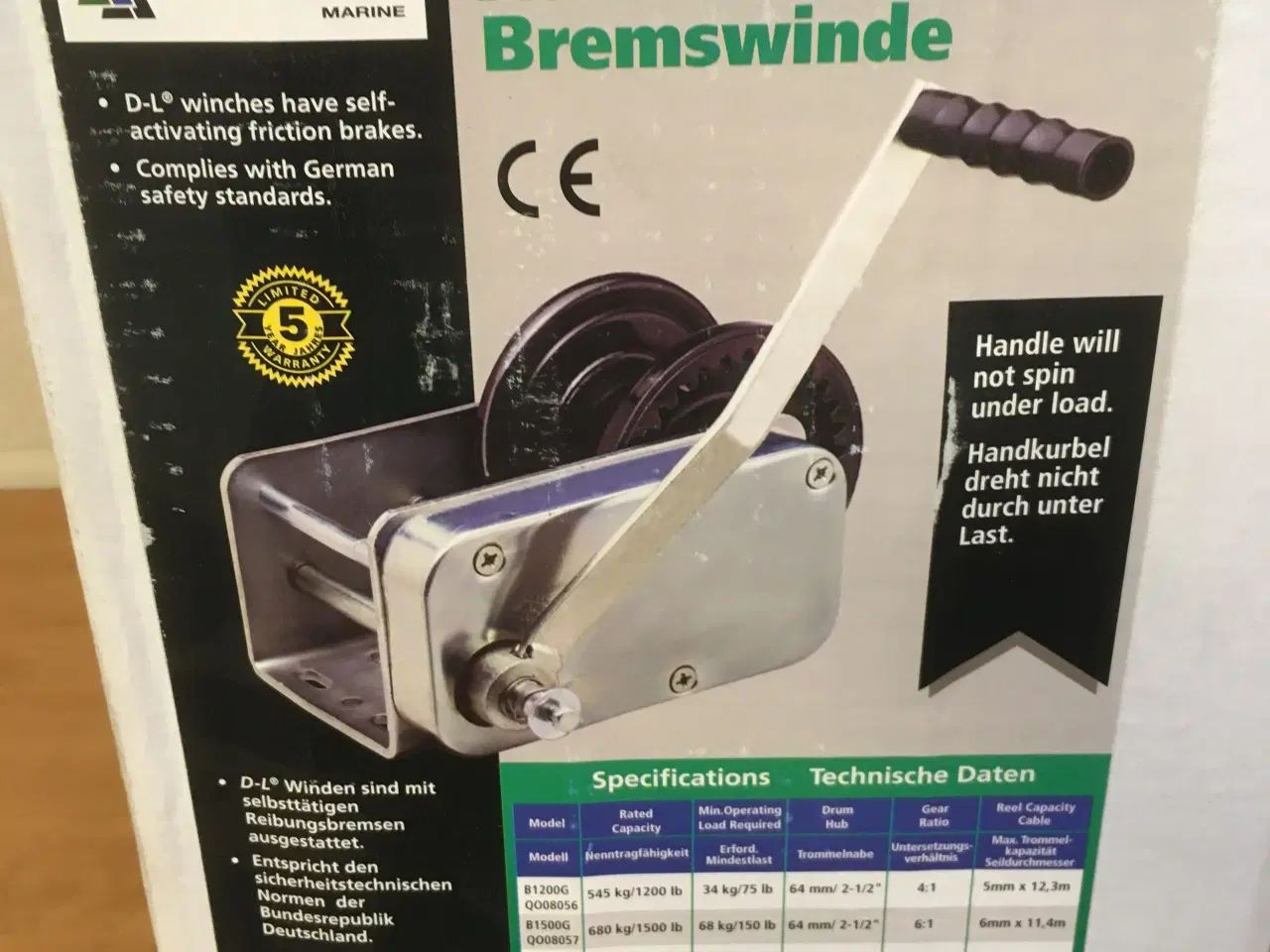 Billede 3 - TRAILERSPIL med bremse 1135 KG