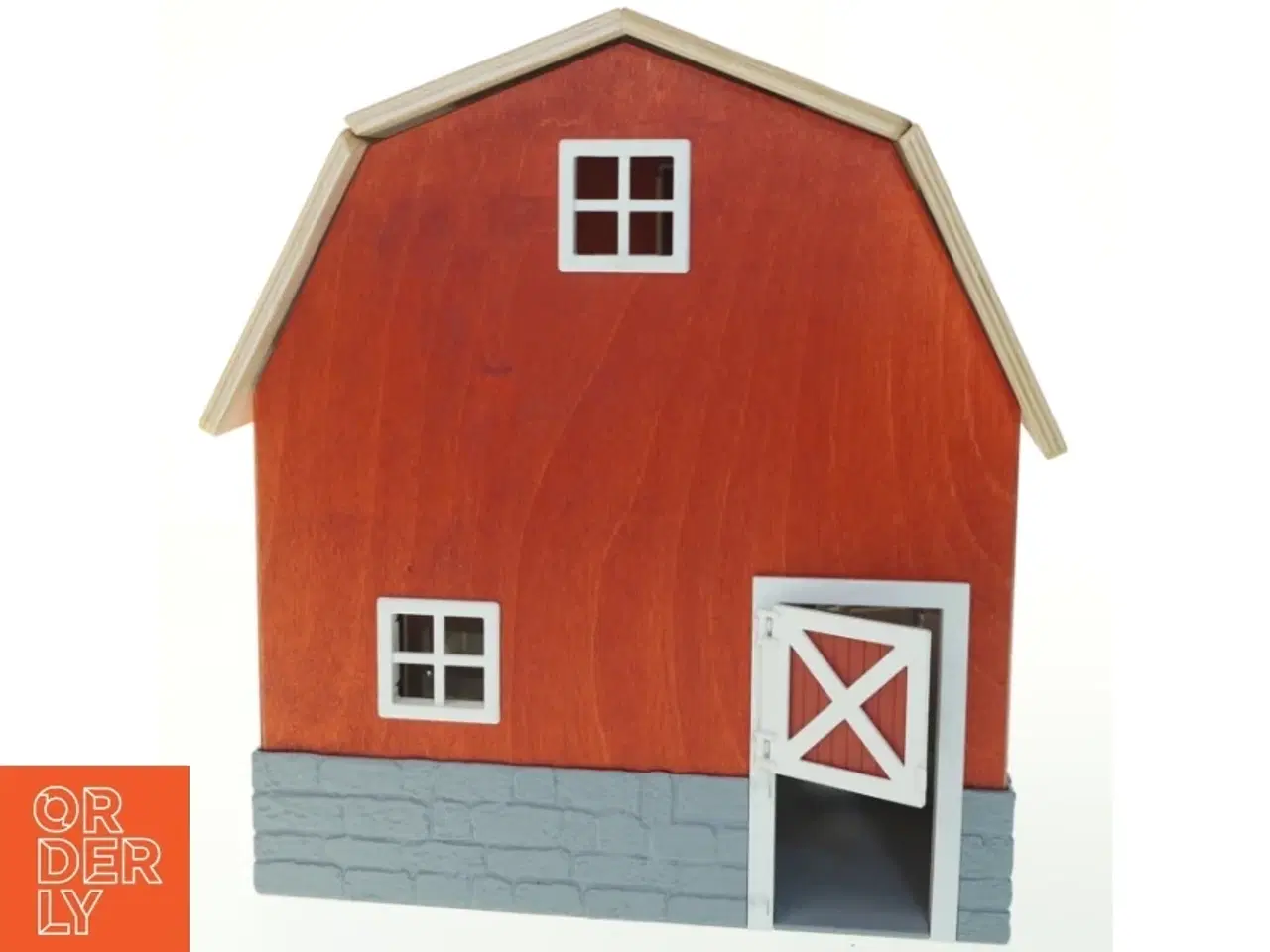 Billede 3 - Model hestestald med figurer (str. 48x29 cm)
