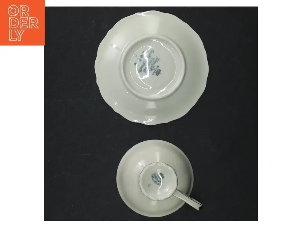 Billede 4 - Porcelæn tekop og underkop med blomstermotiv fra Bavaria
