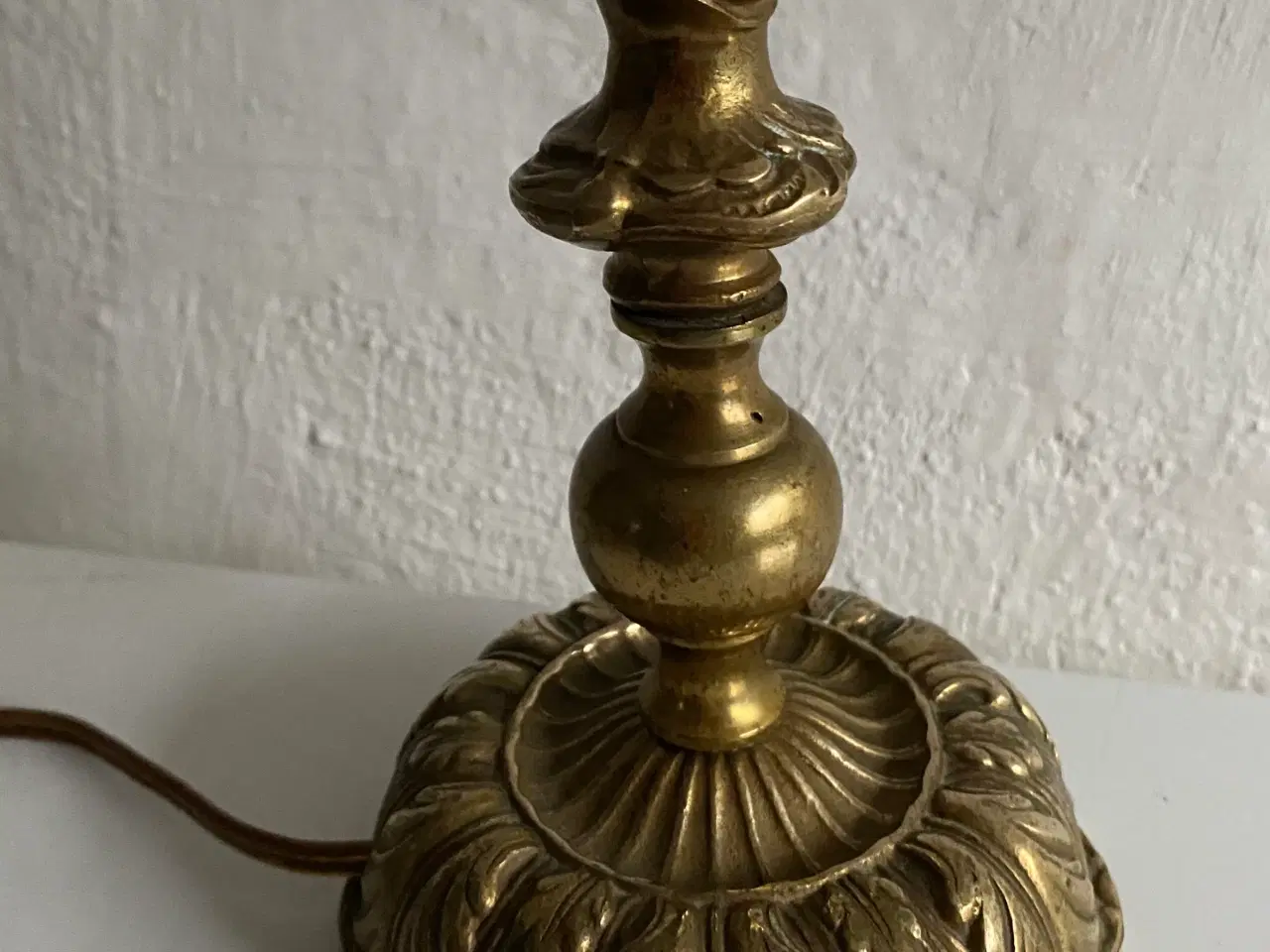 Billede 6 - Antik messing bordlampe