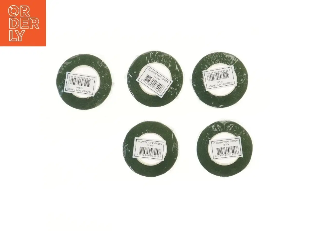 Billede 1 - Grøn blomster tape 5 stk. (str. 5 stk 13 mm)