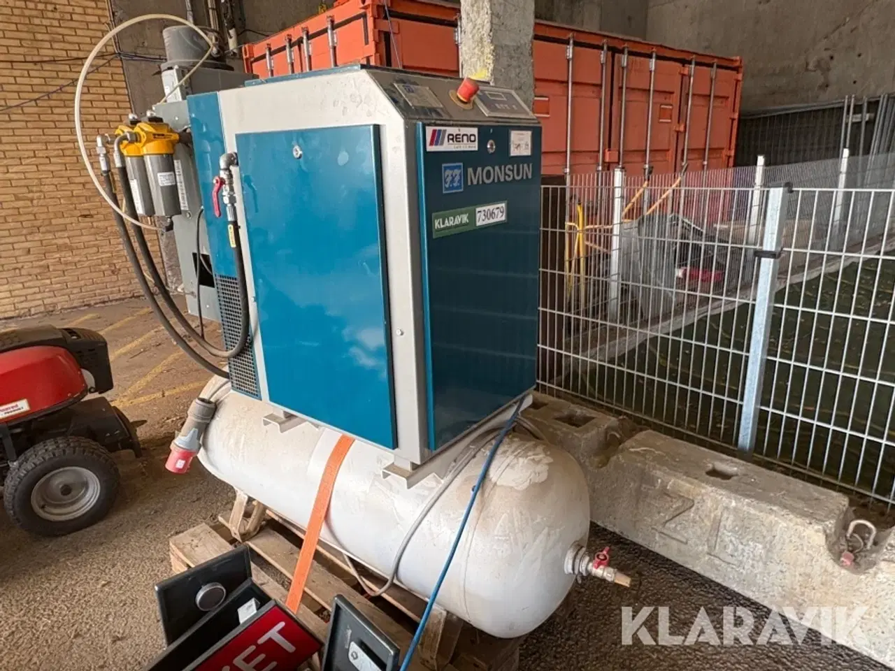 Billede 2 - Skruekompressor Reno F.F Monsun Air-E med lufttørreanlæg