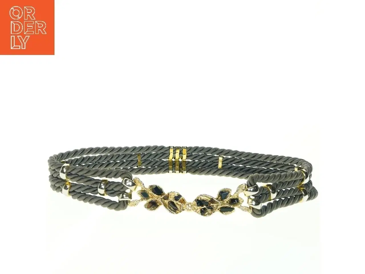 Billede 1 - Flettet bælte med vedhæng (str. Længde. 83 cm. b. 4,5 cm)