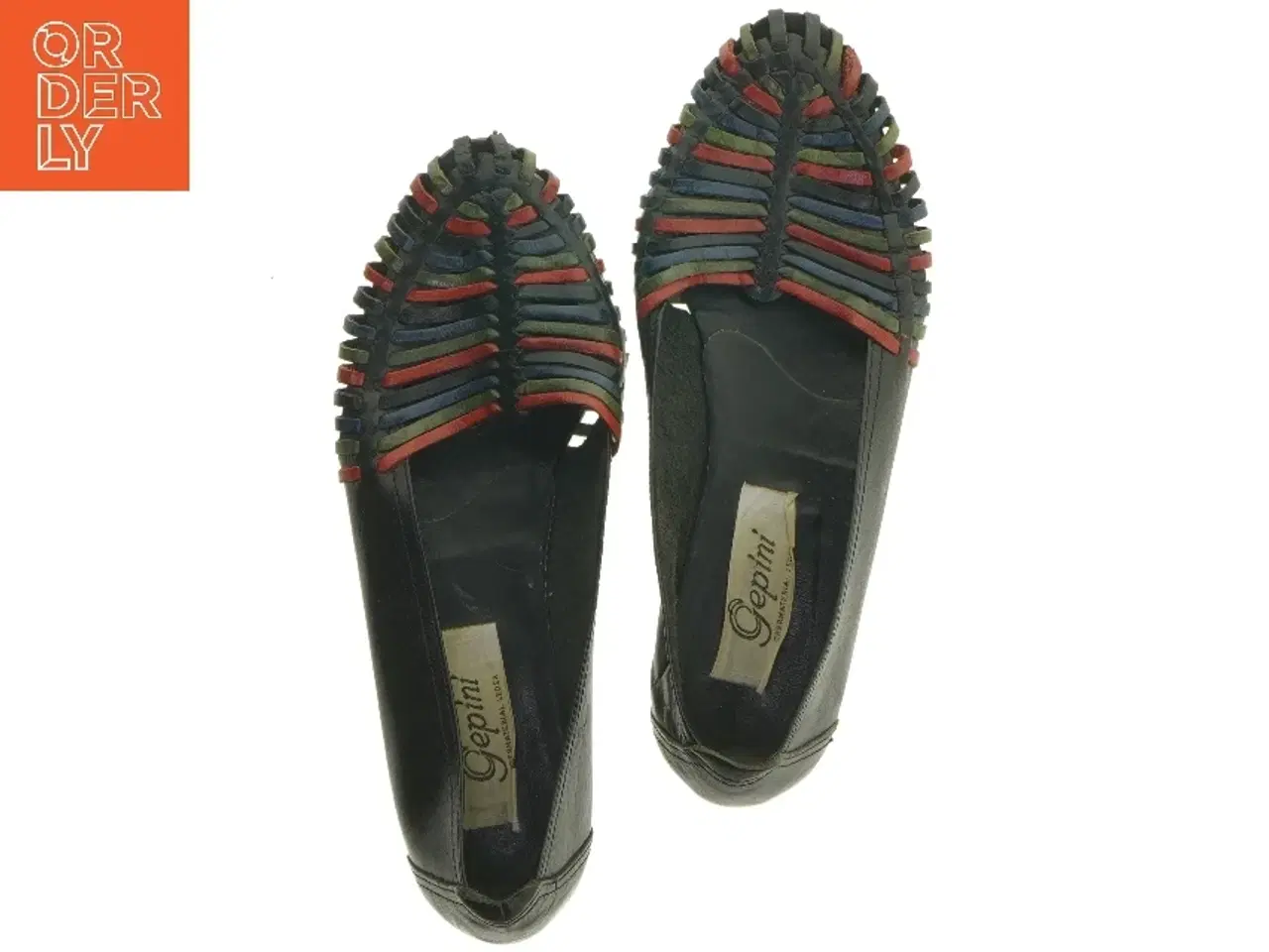 Billede 5 - Sorte læderballerinaer med flettet detalje fra Cepini (str. 38)