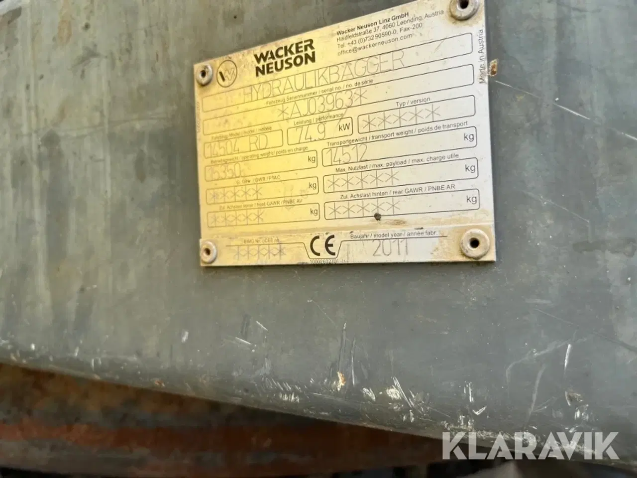 Billede 5 - Gravemaskine Wacker Neuson 145-04