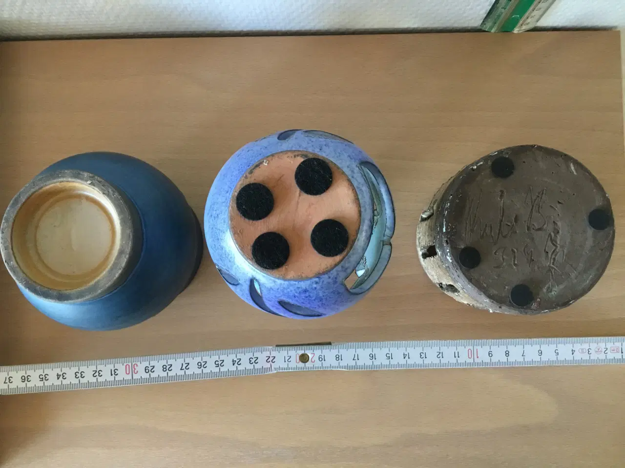 Billede 3 - 3 x keramik til fyrfadslys