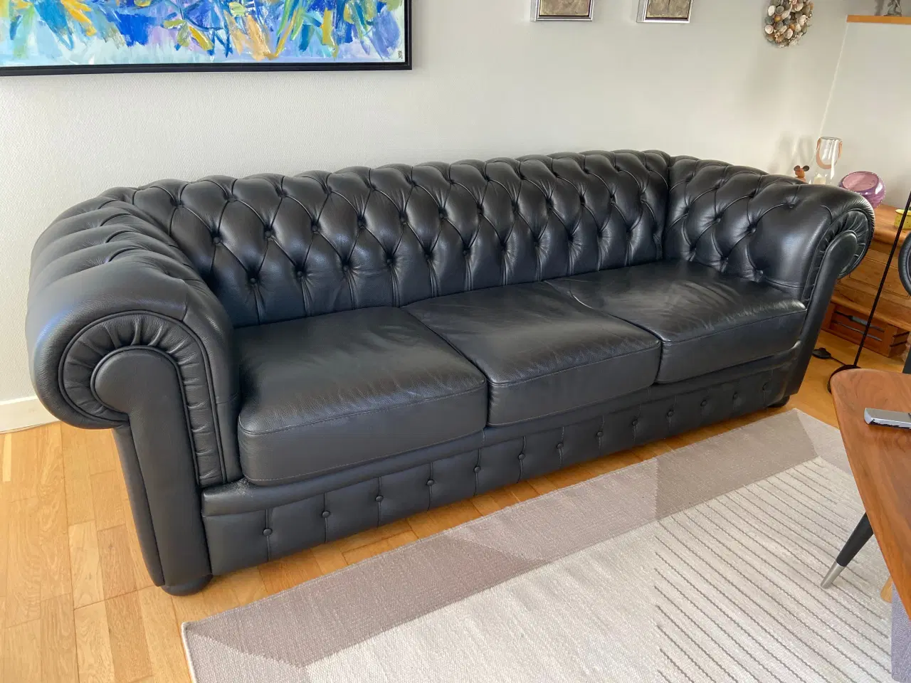 Billede 4 - Sofa og lænestol chesterfield stil. 