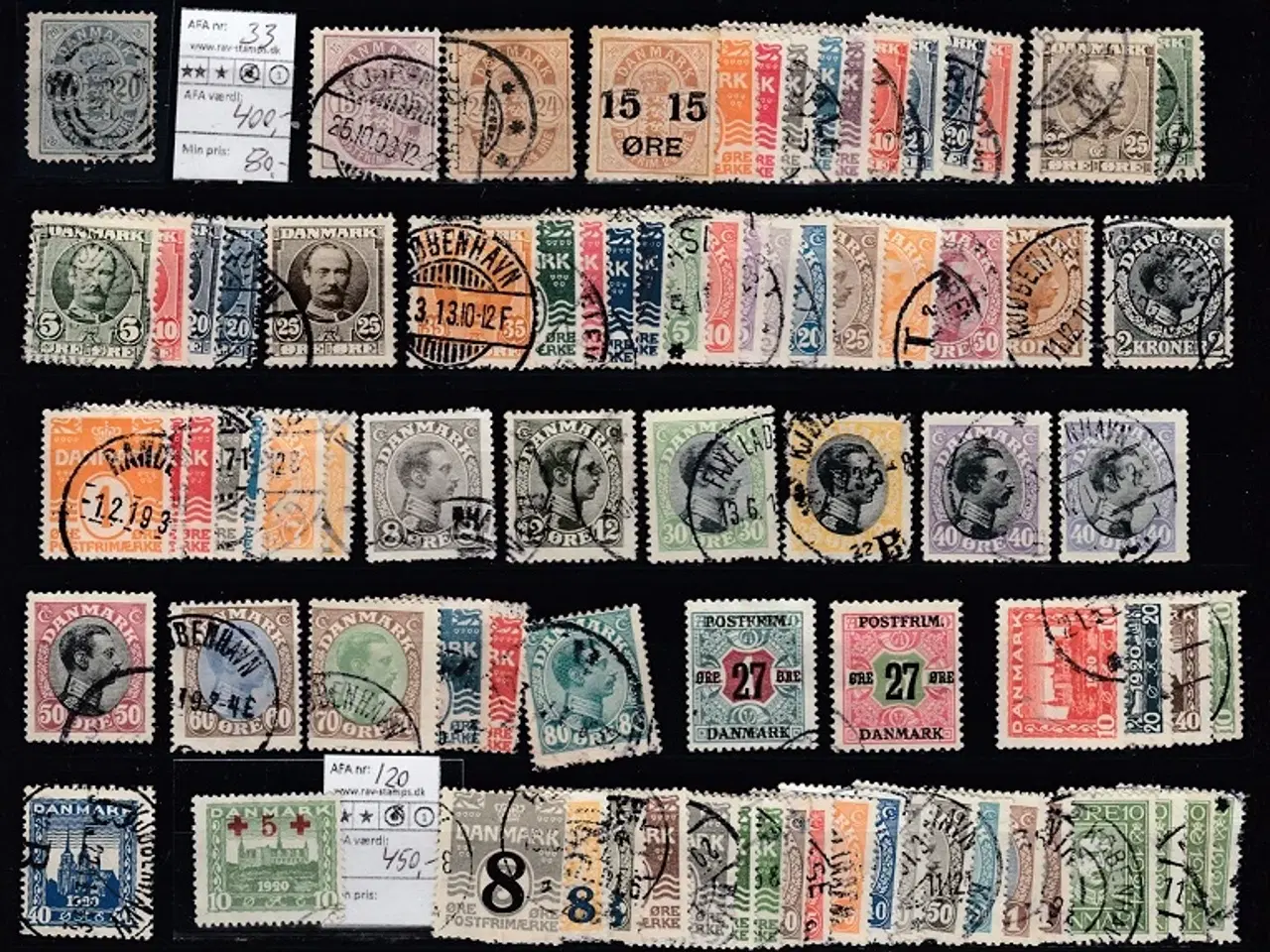 Billede 1 - DK. Bogtryksmærker. 150 forskellige . AFA 10.000 k